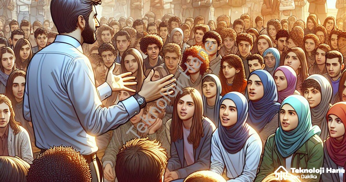 "Kütahya'da Gençlik Rüzgarı: Müftü İrfan Açık Öğrencilerle Buluştu" başlıklı haber için fotorealisti