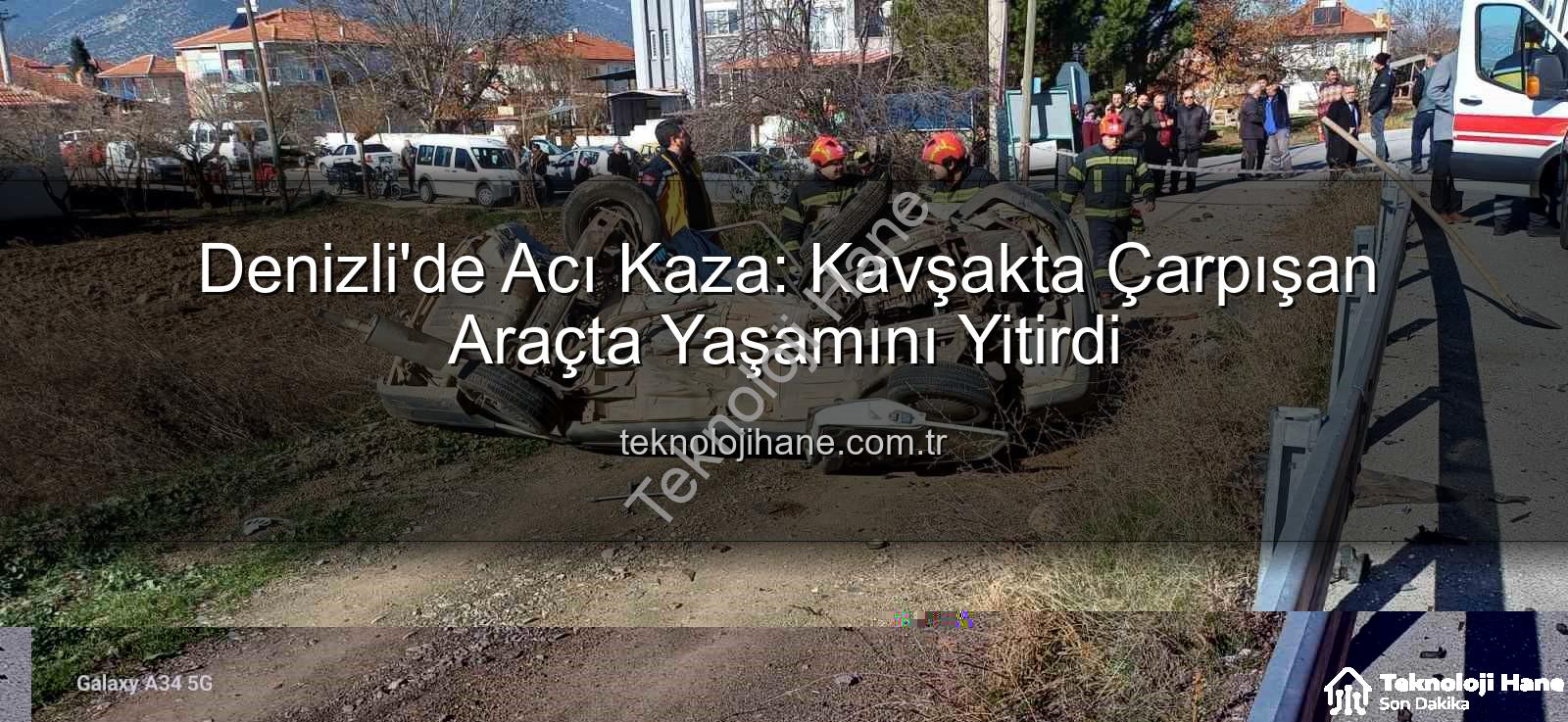 Denizli kaza - Denizli'de Acı Kaza: Kavşakta Çarpışan Araçta Yaşamını Yitirdi