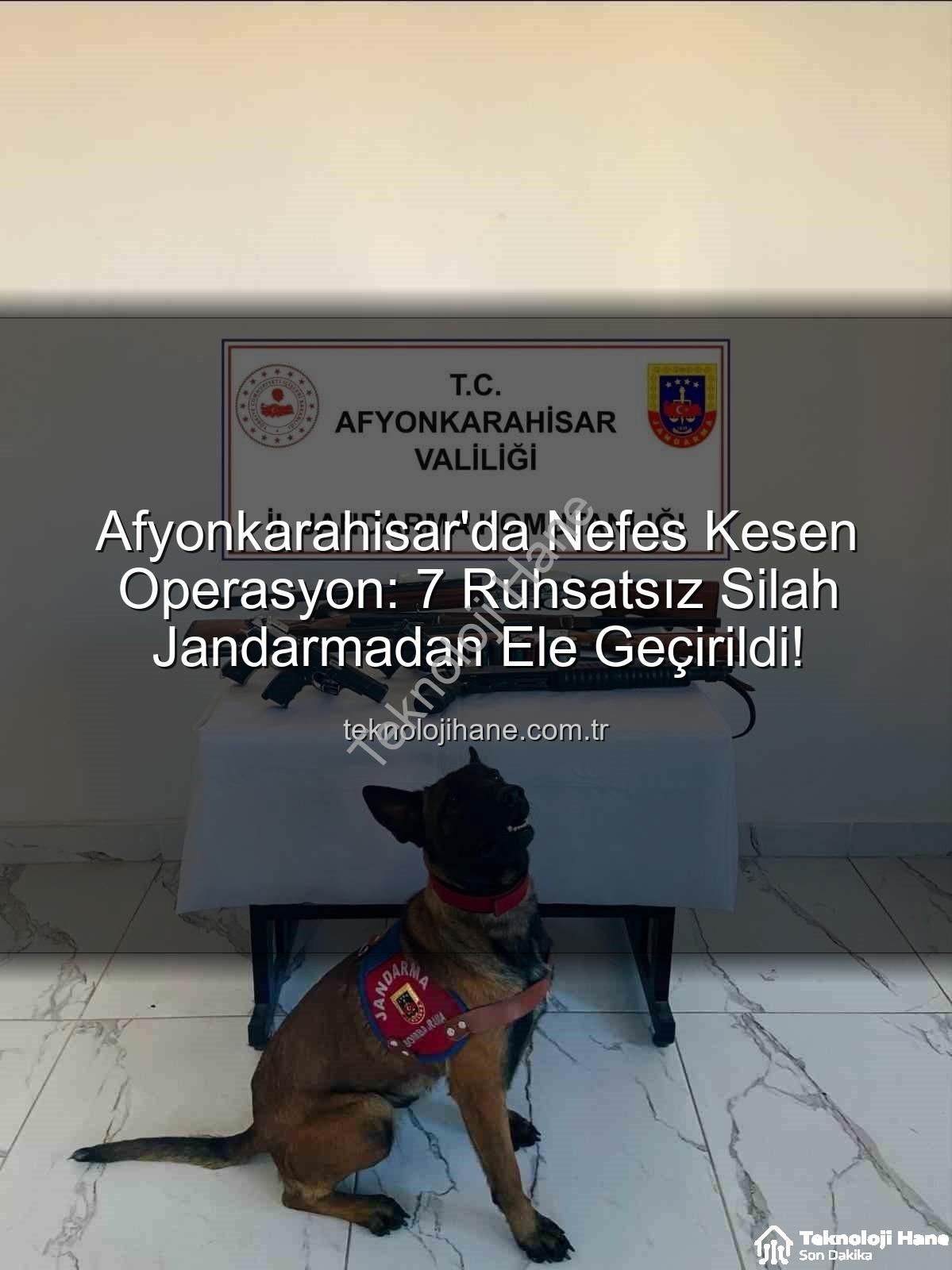 ruhsatsız silah operasyonu - Afyonkarahisar'da Nefes Kesen Operasyon: 7 Ruhsatsız Silah Jandarmadan Ele Geçirildi!