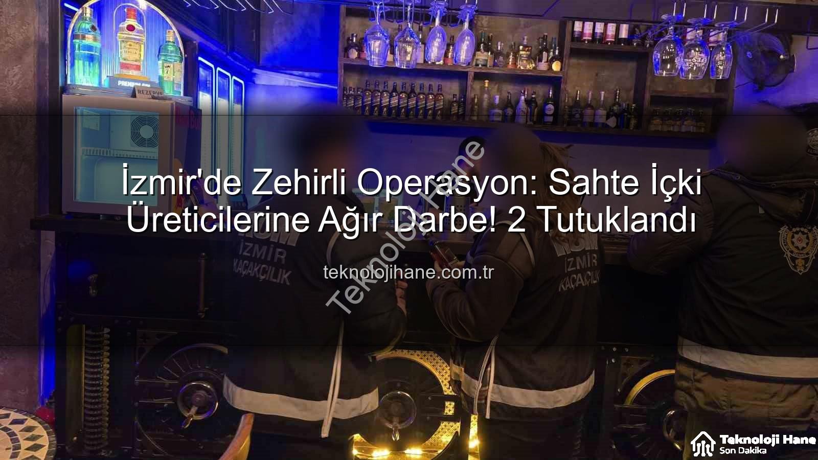 sahte içki - İzmir'de Zehirli Operasyon: Sahte İçki Üreticilerine Ağır Darbe! 2 Tutuklandı